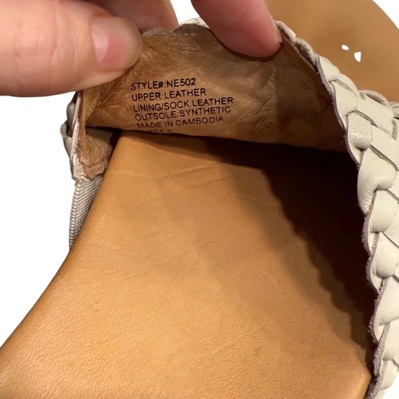 Madewell Louisa slide sandal in woven leather in Sz 9. EUC - Picture 3 of 10